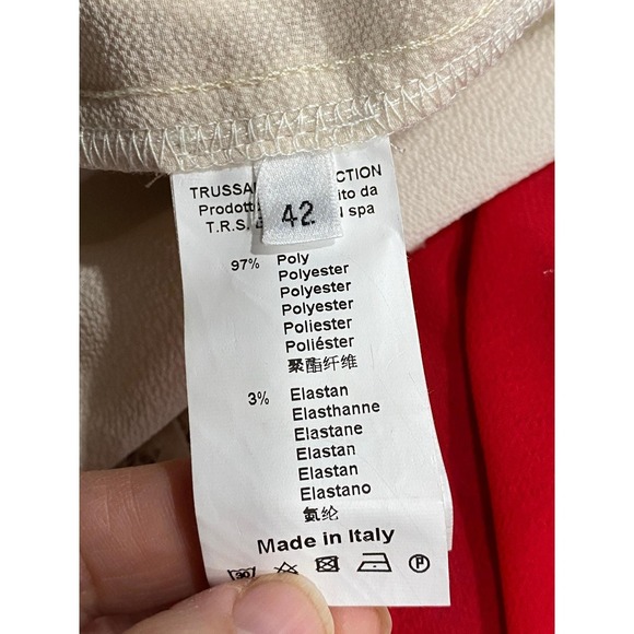 Vintage Trussardi Collection Cream Lace Dress‎ Italian Designer Fit & Flare US 6 - Picture 6 of 16